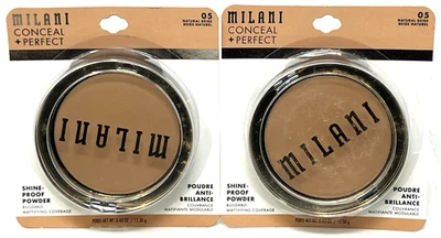 (2) Milani Conceal + Perfect Shine-Proof Powder Sealed 05 - Natural Beige - Image 1 of 3