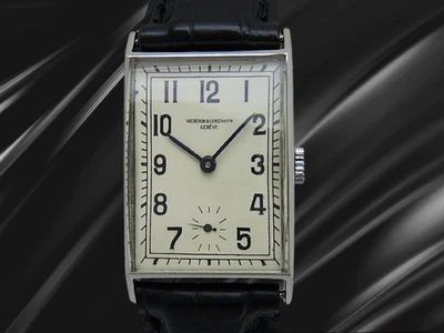 Vacheron Constantin Ref. 4109 esfera blanca 17 joyas rectangular manual 22 mm para hombre Foto 1 de 4