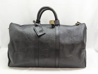 LOUIS VUITTON Monogram Keepall 50 Travel Boston Bag Black M42965 VI664 Auth LV - Image 1 of 4