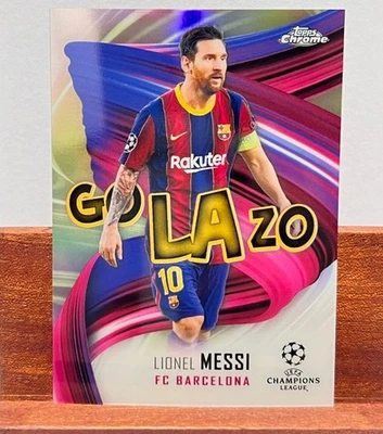Lionel Messi 2020-21 Topps Chrome UEFA Golazo Refractor #GOL-LM - Image 1 of 2