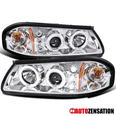 Fit 2000-2005 Chevy Impala LED Halo Projector Headlights Lamps Left+Right 00-05 - Изображение 1 из 4