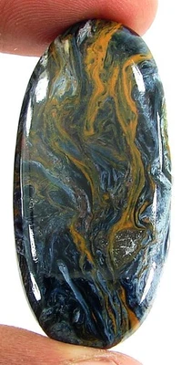 48.30 Ct Natural Golden Blue Pietersite Gemstone Cabochon Wire Wrap Stone -24665 - Image 1 of 2