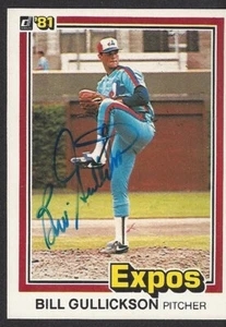 1981 Donruss #91 Bill Gullickson Autografo - Esposizioni Montreal - Foto 1 di 2