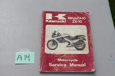 OEM KAWASAKI 1988 1989 1990 NINJA ZX-10 ZX1000 MANUAL DE SERVICIO 99924-1098-02 Foto 1 de 3