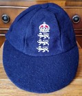 England 1970s Design Navy Blue Woollen Cricket Caps, M, L, & XL @ £17.95p