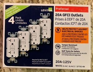 40 PCS LEVITON GFTR2-4W Tamper Resistant 20A 125V SelfTest GFCI Outlet White NEW