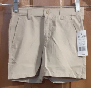 Chaps Khaki Shorts School Approved Performance Boys Size 4 Regular NWT - Picture 1 of 4