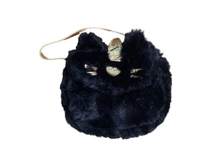 NWT Girls Cat & Jack Soft Black Cat Unicorn Purse - Picture 1 of 1