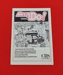Notice - Manuel Mr Do Atari 2600 CBS Electronics bon état - Imagen 1 de 4