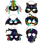 Halloween Maski do zdrapek Zrób to sam Zwierzę Tęczowe Maski Materiały imprezowe