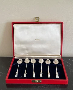 Vintage Cartier Sterlingsilber 0,925 Set mit 6 Teelöffeln in OVP - Bild 1 von 9