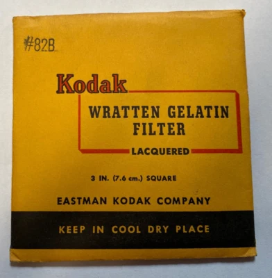 KODAK WRATTEN GELATIN FILTER NO. 82B 3" /7.6cm Square unopened - Image 1 of 2