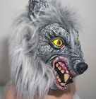 Scary Werewolf Rubber Latex Mask Adult Size With Fur Halloween