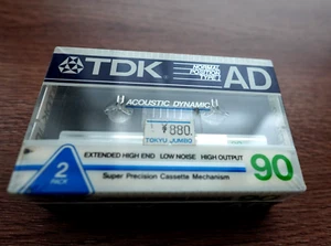 TDK AD 90 Cassette Tape Type I Normal Position 2 Pack Sealed Vintage Japan - Picture 1 of 7
