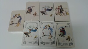 Vintage Norman Rockwell Trump Playing Cards - 7 Decks  New Sealed