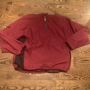 Ping Golf Jacket Pullover Windbreaker Removable Sleeves Pockets Red Size Large - Picture 1 of 10