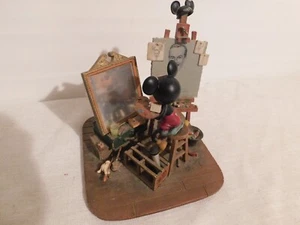 Mickey Mouse Painting Walt Disney Figurine Statue RARE! - Picture 1 of 4