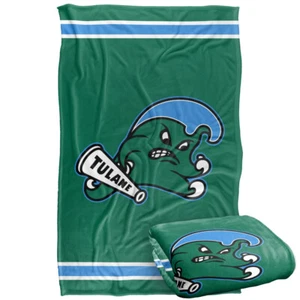 Tulane University Primary Logo Stripes Silky Touch Super Soft Throw Blanket - Picture 1 of 8