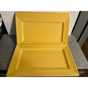 4 Elite Global Solutions Gold Colored Food Service Platters    #1158