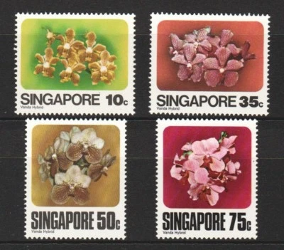 SINGAPORE 1979 VANDA ORCHIDS COMP. SET OF 4 STAMPS SC#319-322 IN MINT MNH UNUSED - Image 1 of 3