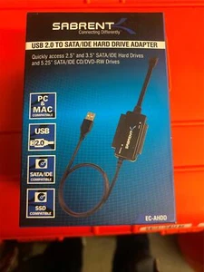 Convertidor de disco duro Sabrent USB 2.0 a SATA/IDE 2.5/3.5" EC-AHDD - Imagen 1 de 3