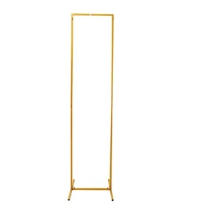 6 ft Gold Rectangular Metal Floral Display Frame Wedding Backdrop Stand Party - Picture 1 of 9