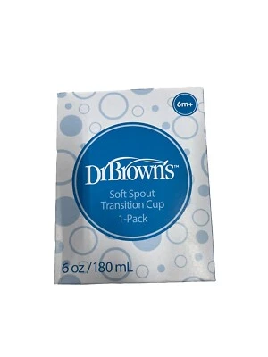 Taza de transición Dr.Brown’s Soft Spout, azul, para 6 meses + Foto 1 de 4