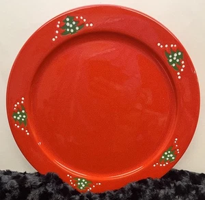 Waechtersbach Platter Christmas Tree Cake Plate 12 1/4" West Germany Round Red - Picture 1 of 7