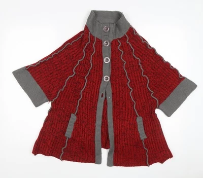 Nina Murati Women's Red Cape Jumper M - Image 1 of 4