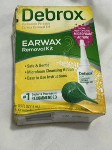 Debrox Earwax Removal Kit, Includes Drops and Ear Syringe Bulb, 0.5 Oz - Picture 1 of 5