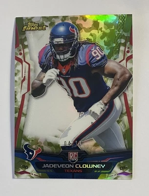 2014 Topps Finest Jadeveon Clowney #150 Camo Refractor RC 04/10 SSP - Image 1 of 2