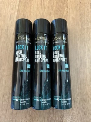 Lot of 3 - Loreal Lock It Bold Control Hairspray Extra Strong Level 4, 8.25oz - Image 1 of 2