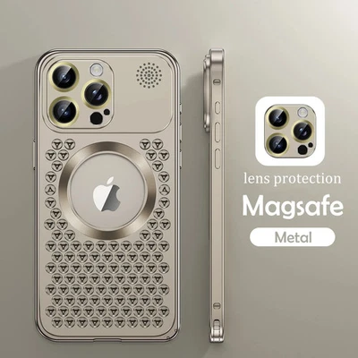 Funda de teléfono con disipación de calor para iPhone 17Pro Max 17Pro 17 cubierta Magsafe de aluminio Foto 1 de 4