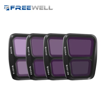 Concept Drone Split ND Filter 4-Pack Kit for DJI Air 3 ND8/ND16/ND32/ND64 and ND - Image 1 of 4