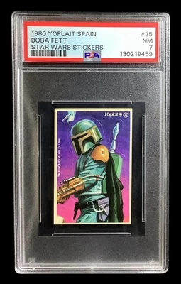 1980 年 Yoplait 星球大战 35 波巴·费特 rc;第一次出现新秀 PSA 7 (POP 3,2^) — 第 1/3 张图片