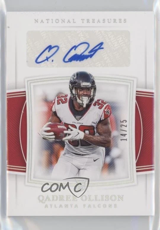 2019 National Treasures Signatures Holo Silver /25 Qadree Ollison Rookie Auto RC - Image 1 of 2
