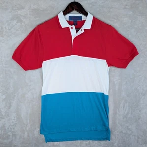 Vtg Jon Weston Youth Boy XL Rugby Polo Shirt Rocket Pop Color Block *minor flaw* - Picture 1 of 8