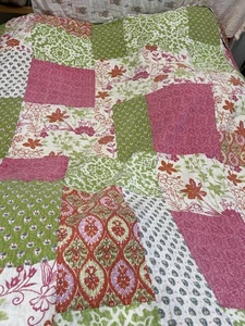 JC Penney Home Collection Quilt King Bettwäsche Wende Baumwolle Blumen Bauernhaus - Bild 1 von 15