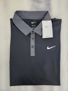 Nike TourDri-FIT Golf Black Polo Shirt Men's Size XL New FZ7501 010  - Picture 1 of 11