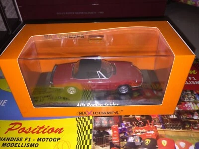  940120761 MAXICHAMPS MINICHAMPS 1 43 ALFA ROMEO SPIDER 1983 RED NEW SHIP. WORLD - Immagine 1 di 3