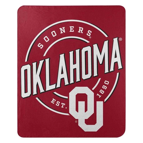 Oklahoma Sooners NCAA Northwest Company 50x60 Campaign Throw Blanket Cover