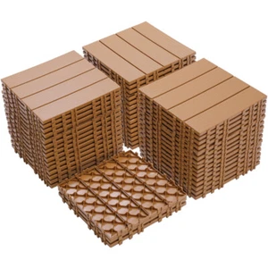 44pcs Plastic Interlocking Deck Floor Tiles Patio Flooring Outdoor for Backyard - Picture 1 of 16