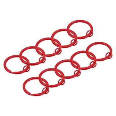  10 Piezas Llaveros Divididos, Llavero Redondo Plano con Llave de Anillo de Salto Abierta  Foto 1 de 4