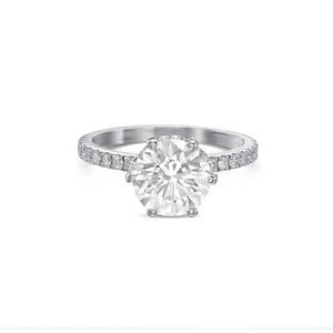 IGI Certified Diamond Ring VVS2 D Round Cut 1.70 Carat Lab Created Best Price - Picture 1 of 7