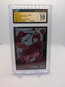 UD Marvel Anime Vol 2 Hanafuda #H-29 Daredevil Signed by Rose Besch CGC SS 10 - Picture 1 of 2