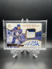 Travis Dermott 2018-19 SP Authentic Future Watch Auto Patch Retro /25 Rookie RC