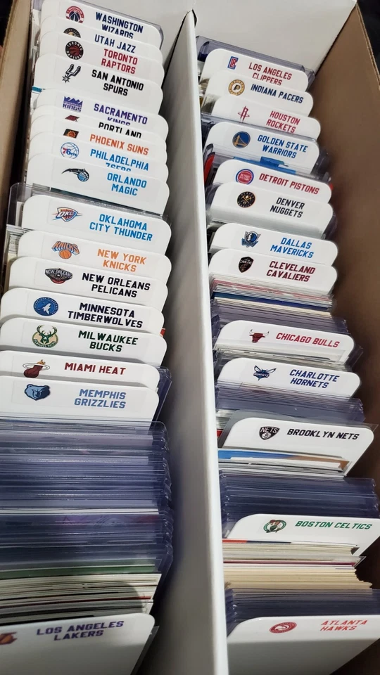 (30) TALL Sports Card Dividers with 30 FREE NBA Teams Logos Labels - Image 1 of 4