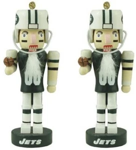 New York Jets Mini Nutcracker Ornament 2 Piece Set - Bild 1 von 2