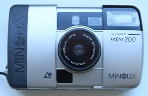 Minolta IX-Date Vectis 200 Compact Film Camera Zoom Flash Timer - Picture 1 of 9