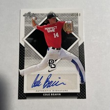 2016 Leaf Perfect Game National Showcase Black /50 Cole Beavin #BA-253 Auto